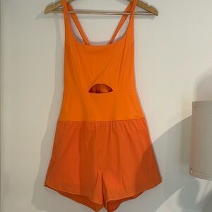 Athletic romper with built in shorts